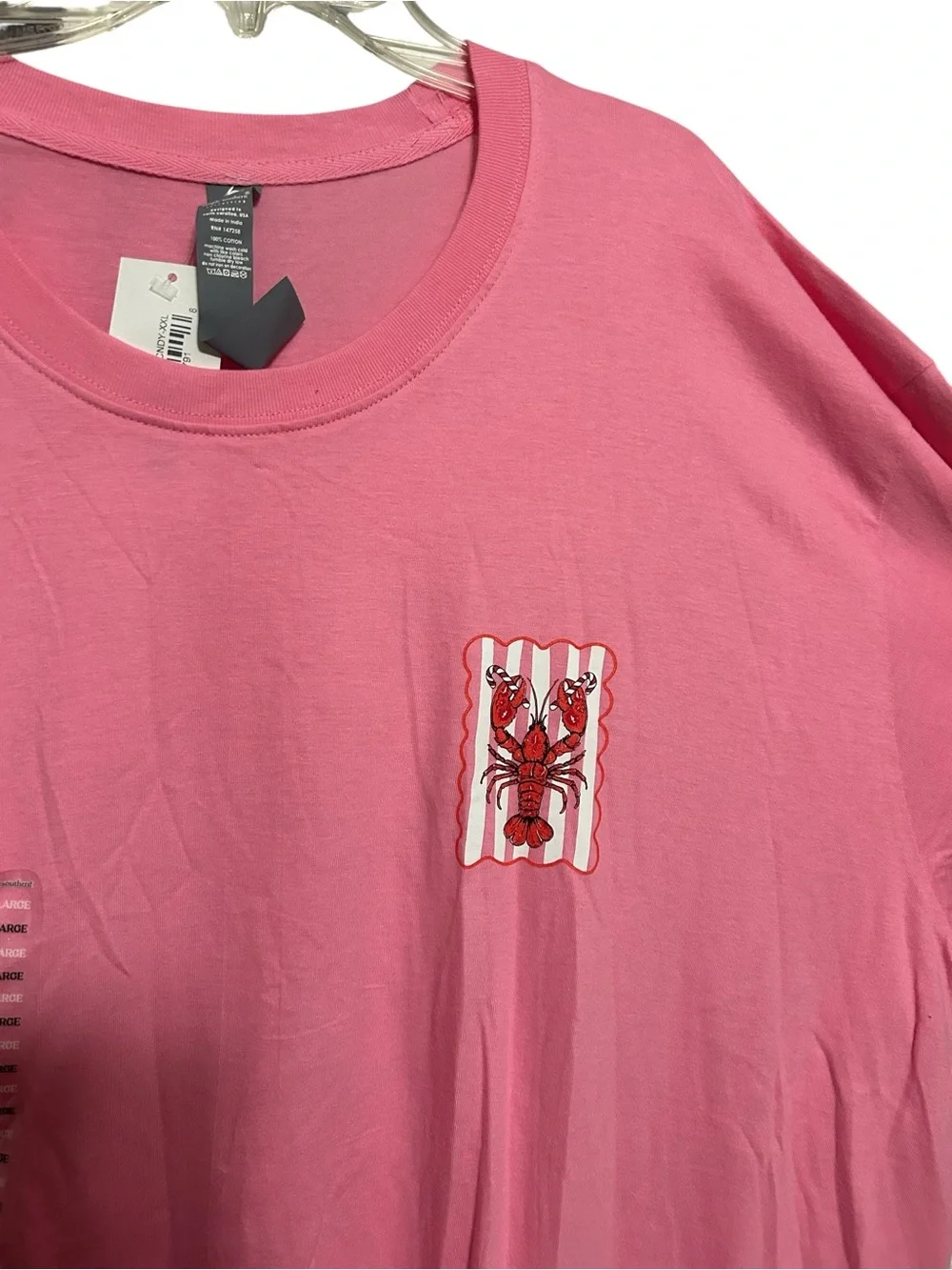Simply Southern Pink Lobster Holiday Print Tshirt - Picture 6 of 6